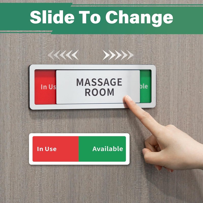 Abudada Exam Room Sign, Exam Room Numbers, In Use/Available Slider Door Signs for Therapists, School, Medical Office, Hospital-Easy Installation - Image 5